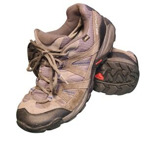 Salomon GORE-TEX Hiking Shoes Mens Size 8.5 Gray Blue Contagrip Outdoor Gorpcore